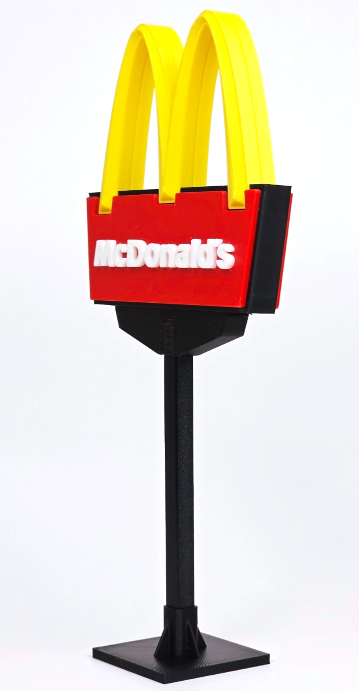 McDonald’s Inspired Mini Drive Thru Restaurant Sign – 8″ Inch Desk Shelf Display