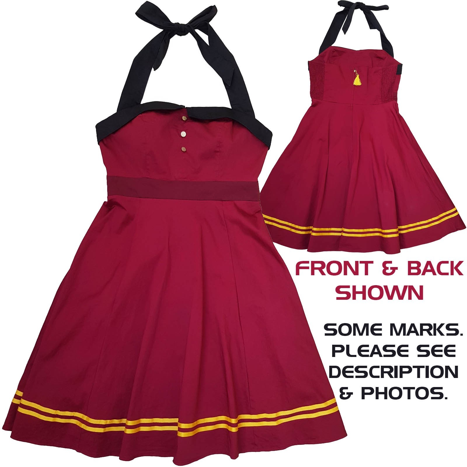 Disney Parks Tower Of Terror Dress Bellhop Hollywood Hotel Halter Adults L Large