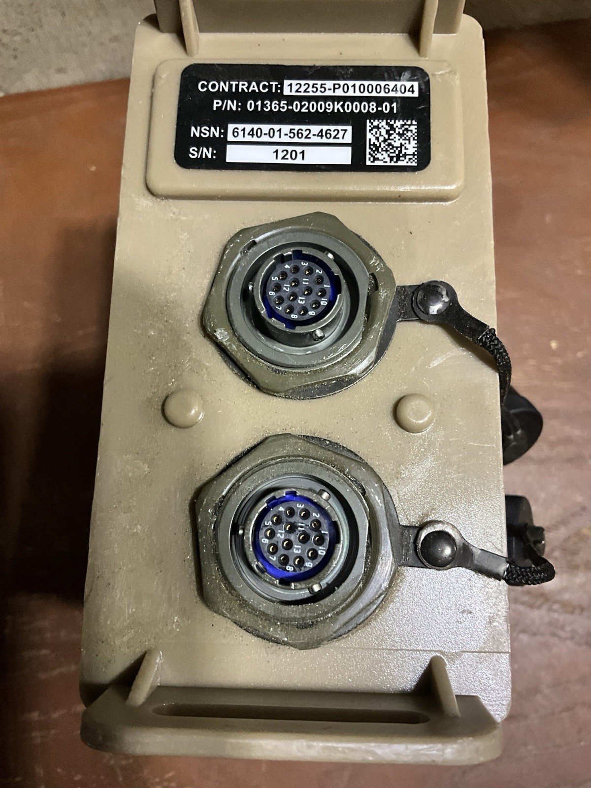 HARRIS SINCGARS SINGLE BATTERY POWER UNIT CASE 01365-02009K0008-01
