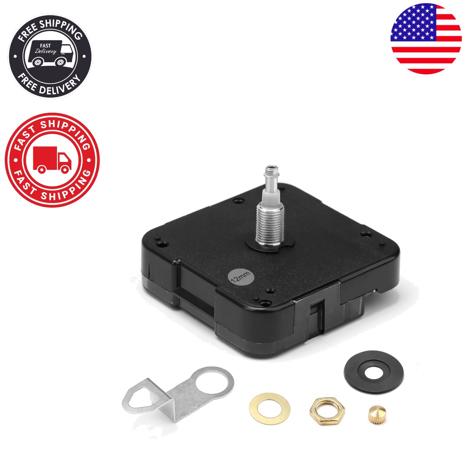 Durable Quartz Clock Movement Replacement Set – Easy Installation Included