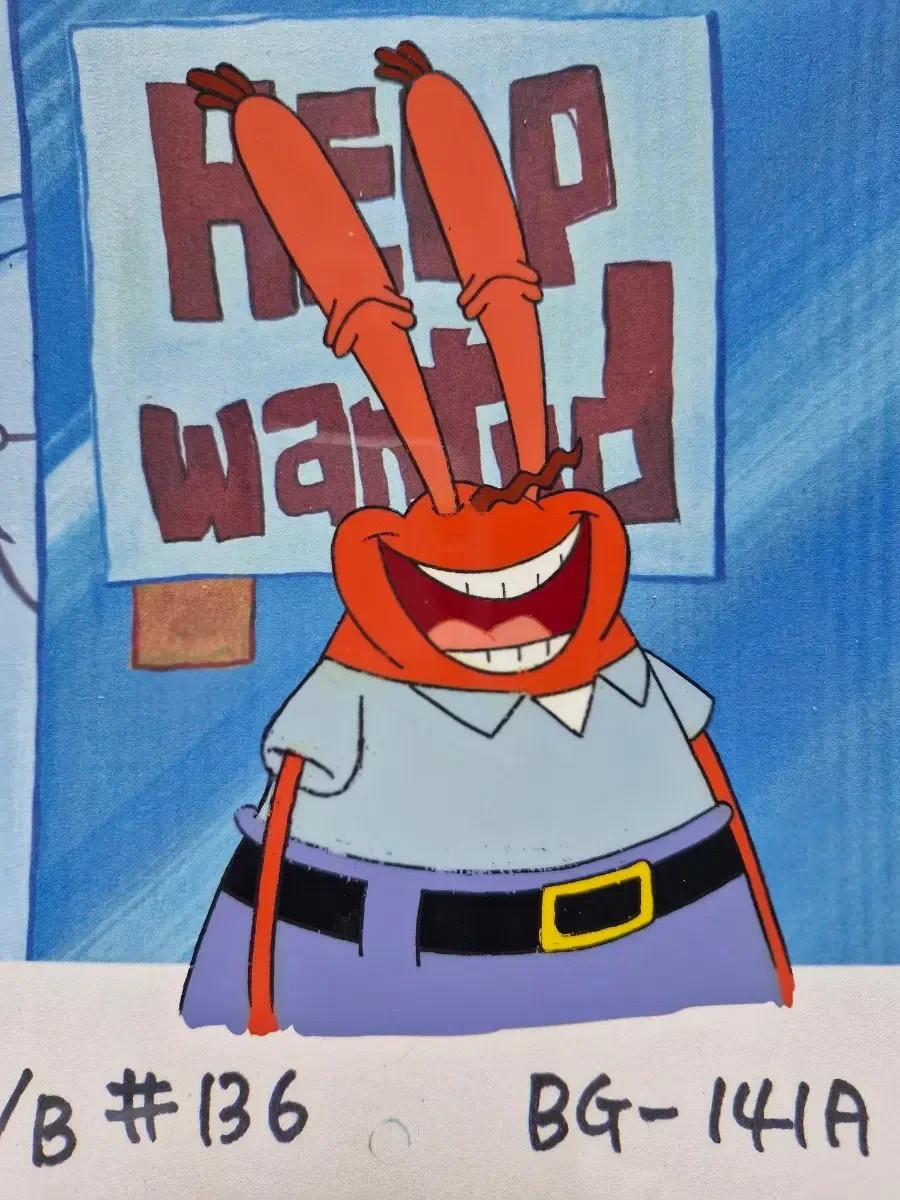 RARE SpongeBob Season 1 Original Production Cel & Sketches Lot + Storyboard