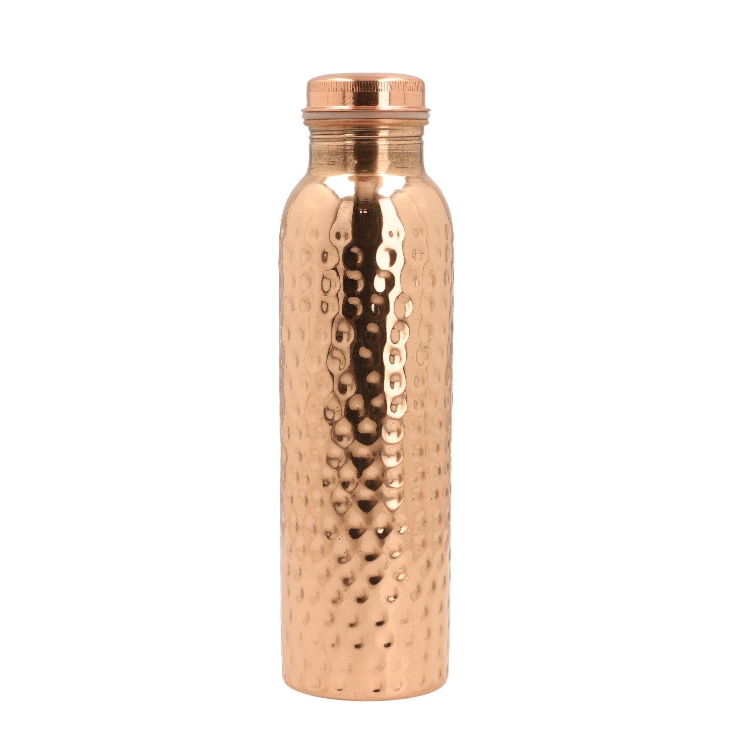 34oz Pure Copper Water Bottle – Handmade Hammered Finish – Ayurvedic Health USA