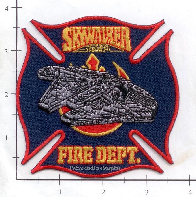 California – Skywalker Ranch CA Fire Rescue EMS Fire Dept Patch Star Wars v2