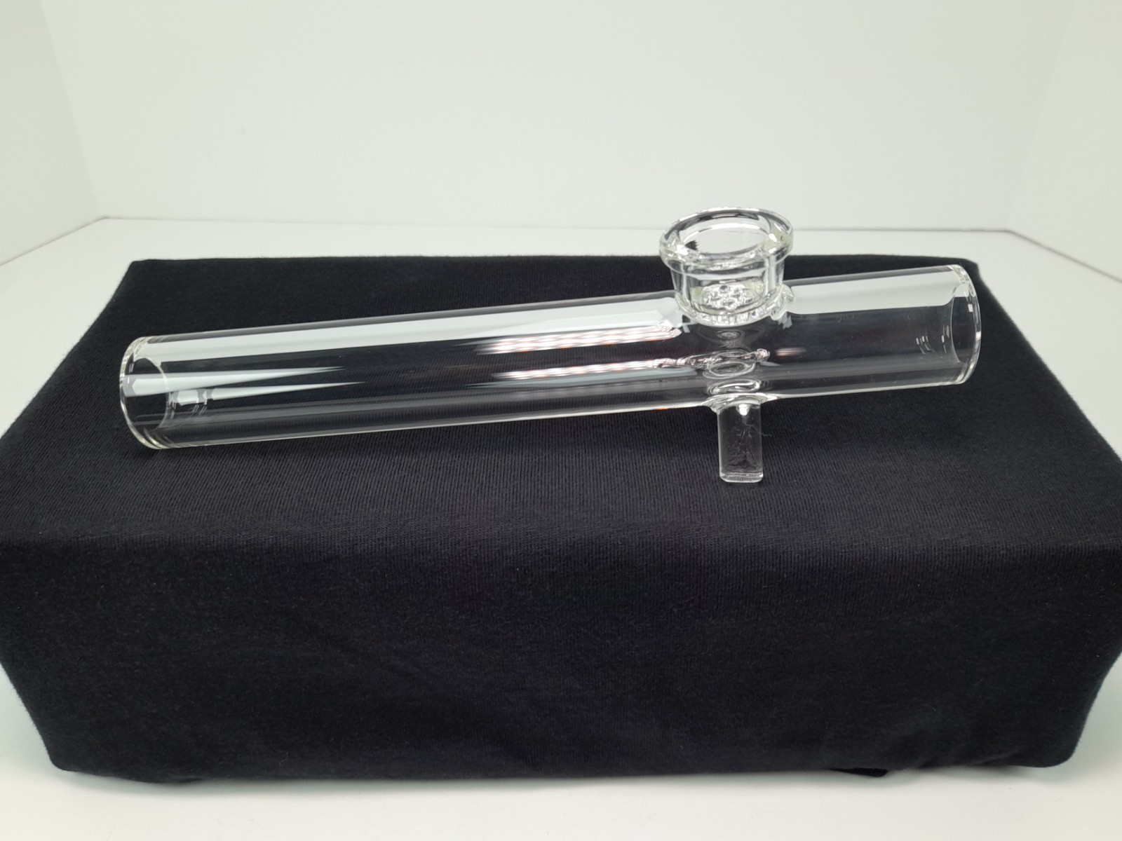 Glass Steamroller Smoking Pipe – Built In Screen – 7 Inch Length – USA Shipped