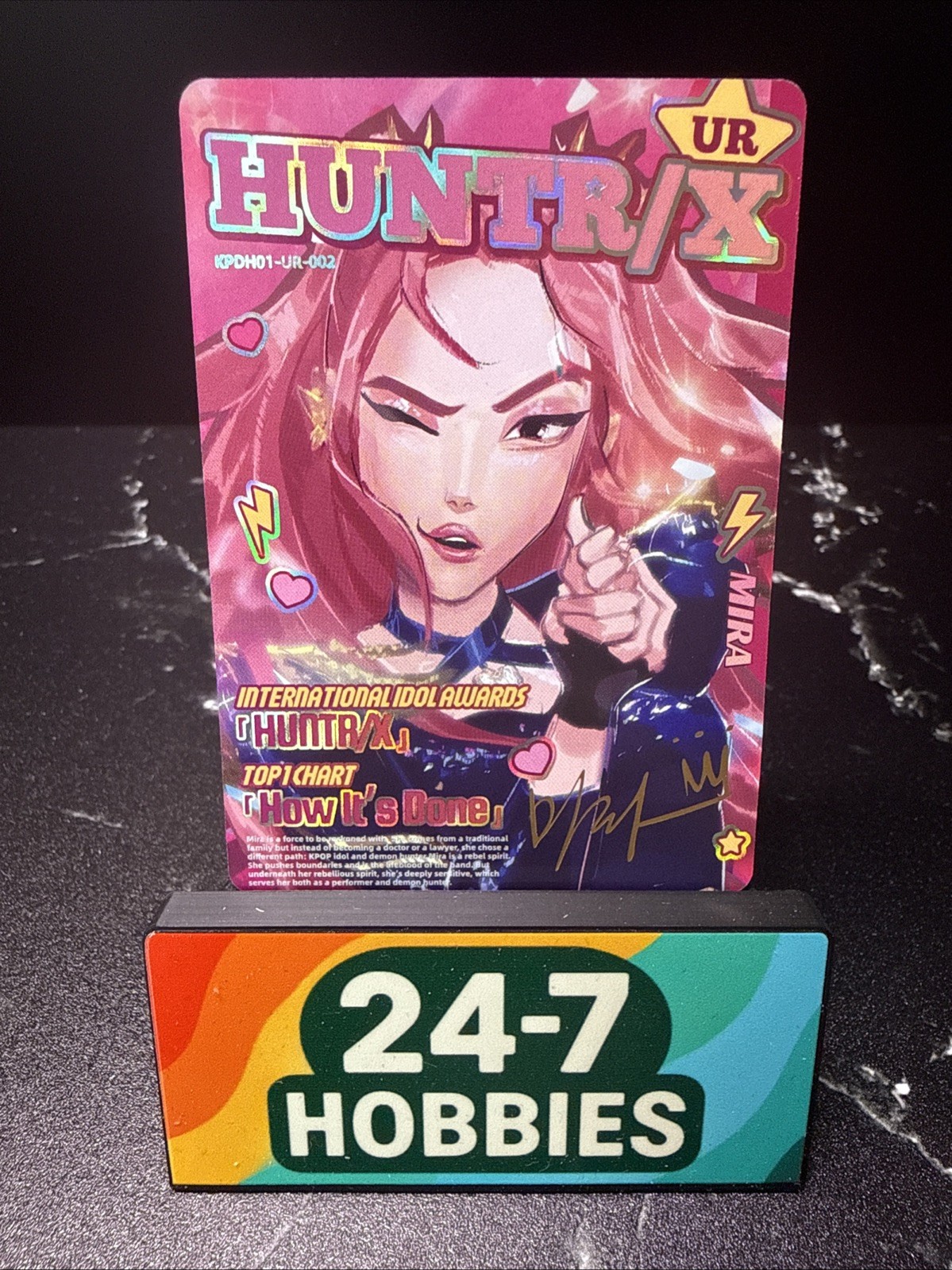 Near Mint Mira „HUNTR/X“ #KPDH01-UR-002 Foil ; Kayou Kpop Demon Hunter Series 1
