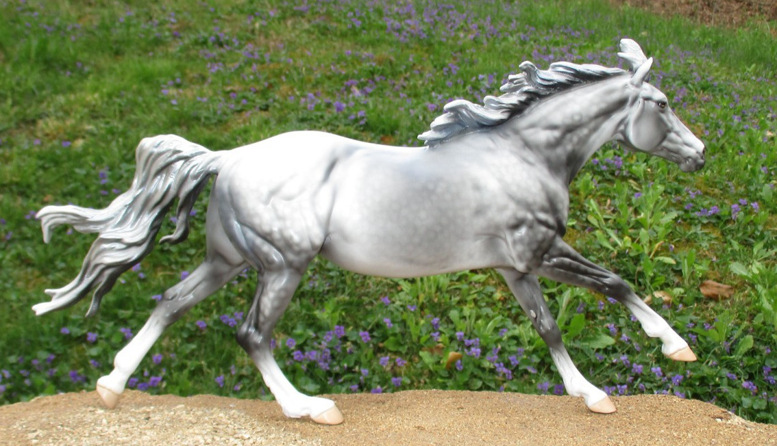 Peter Stone Horse Silver Storm Volo matte Dapple Grey mustang mare 1/15 non deco