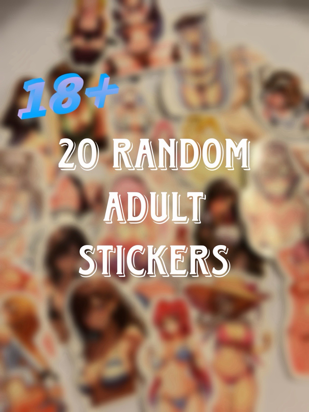 (20) Random Waifu Sticker Lot Mature Adult Ecchi Anime Girl Lewd Women Mystery