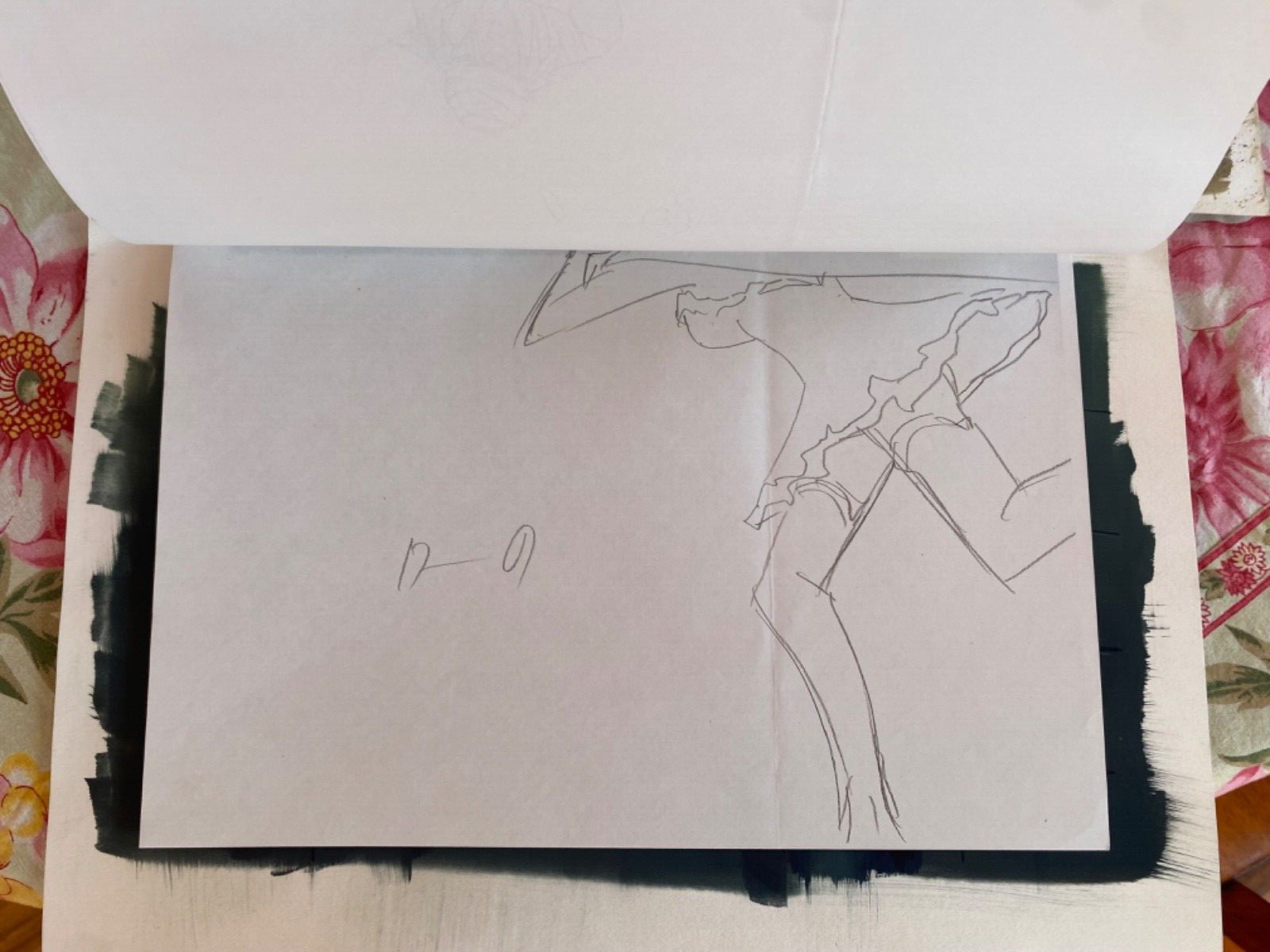 Bleach Original Production Background Sketch Lot Halloween Ishida Shunsui