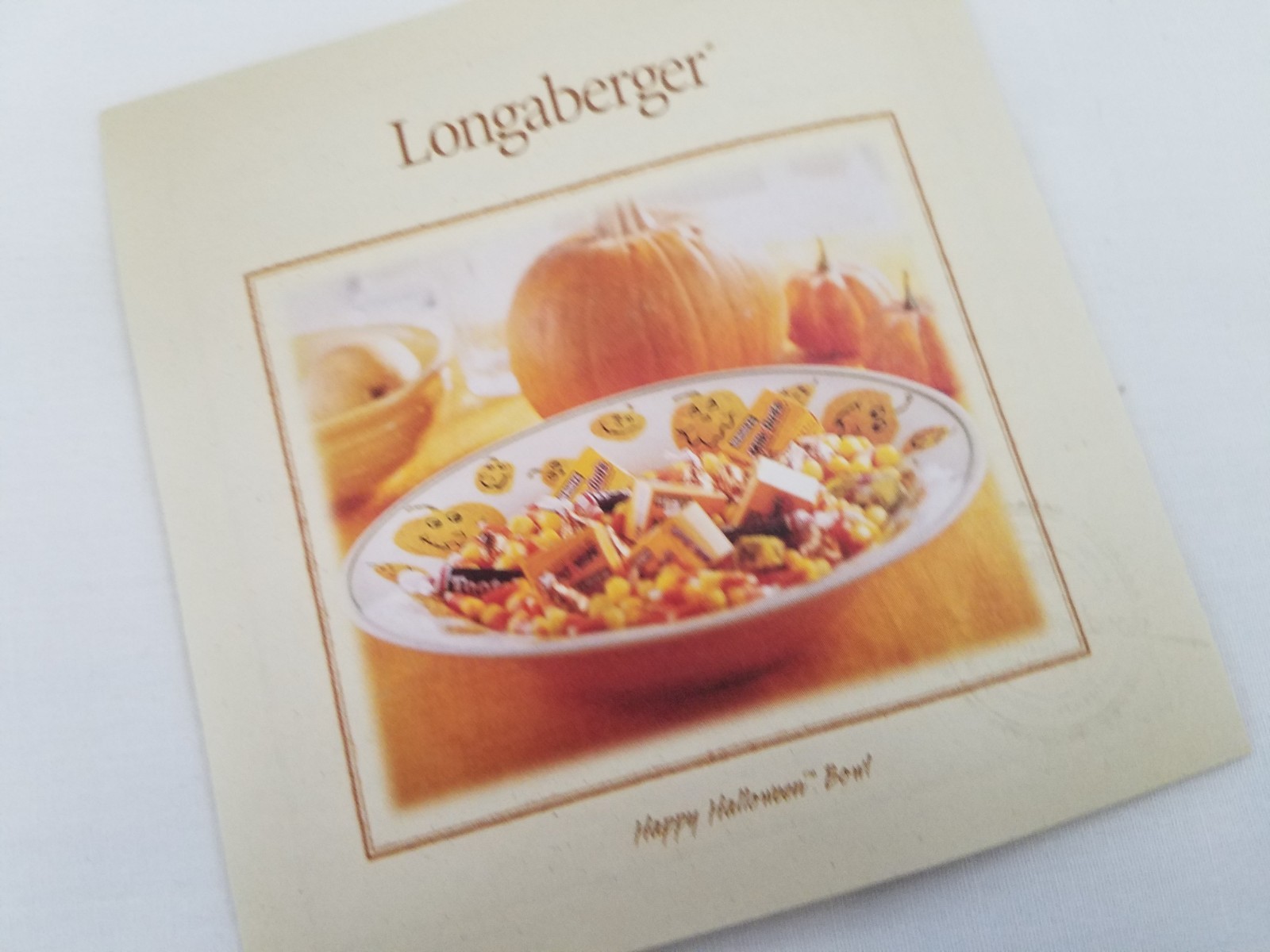 Longaberger, HAPPY HALLOWEEN BOWL, 12 1/2″ diameter, 40 ounces, 2004, Box