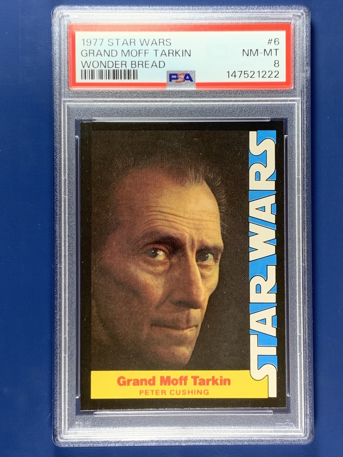 1977 STAR WARS WONDER BREAD #6 Grand Moff Tarkin PSA 8