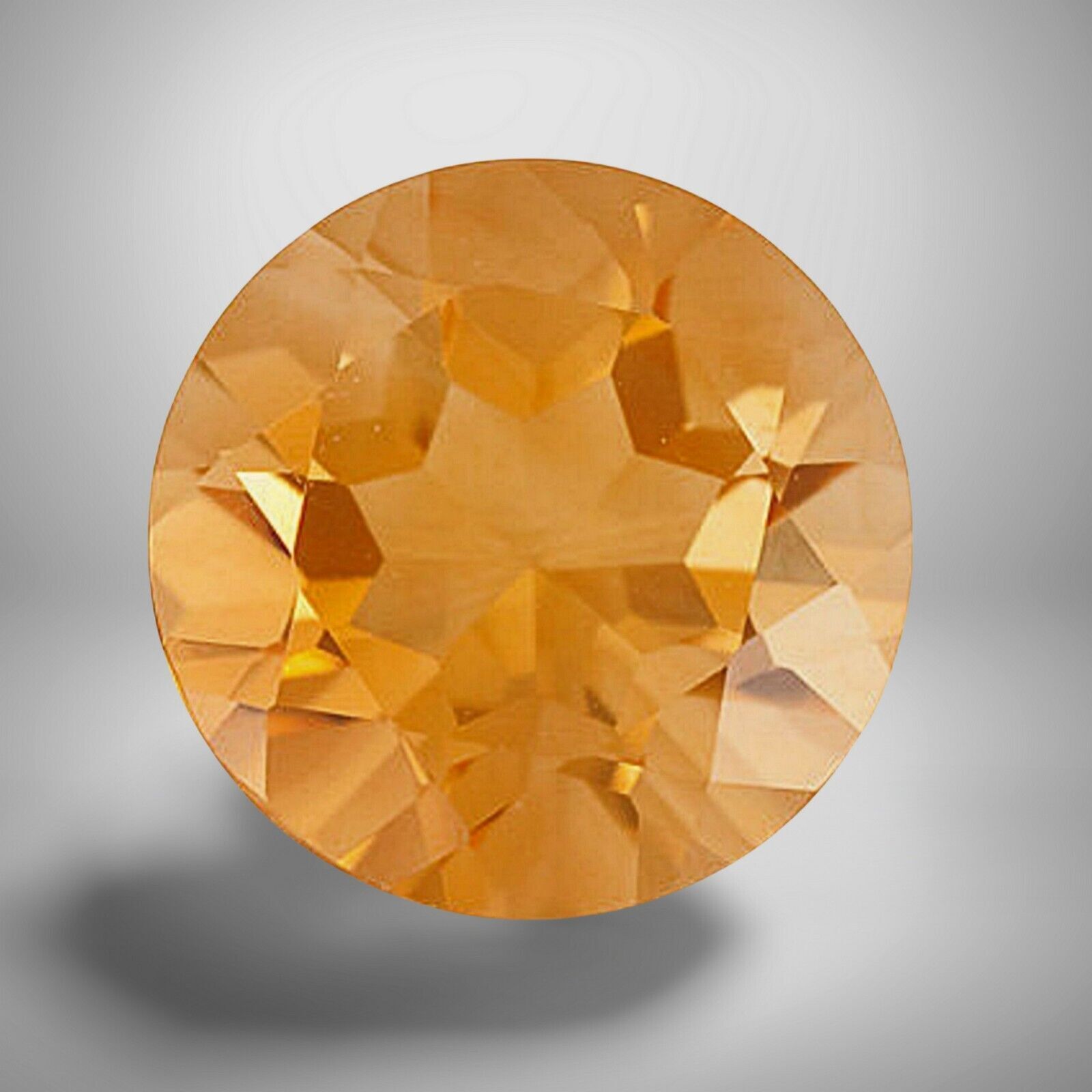 Citrine Round Cut Gemstone 5.1 Cts – 12 mm Flawless Precious Jewelry Gem