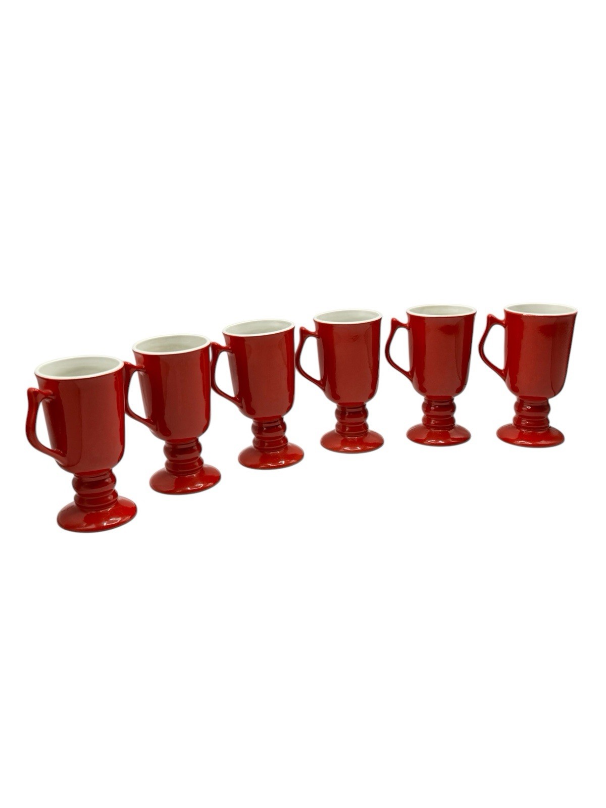 Vintage Irish Coffee Mug Chinese Red by Hall #1272 Made In USA – Lot of 6