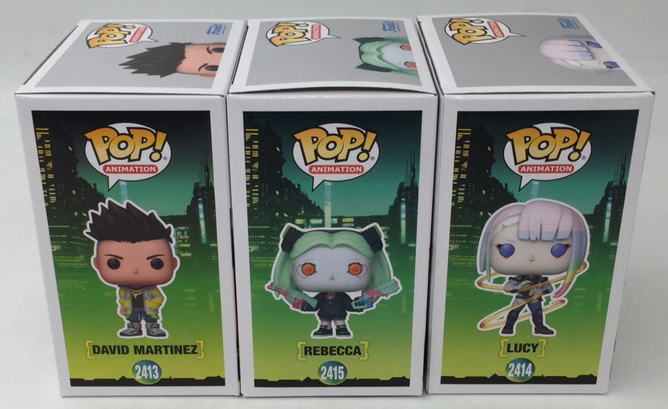 Funko Pop! Cyberpunk David Martinez #2413 Lucy #2414 Rebecca #2415 Set of 3