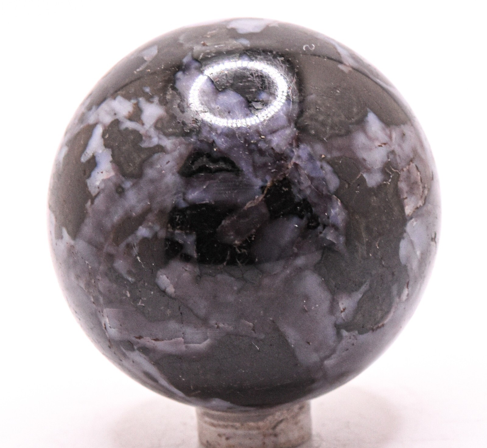 2.1″ Indigo Gabbro Mystic Merlinite Sphere Polished Natural Mineral – Madagascar