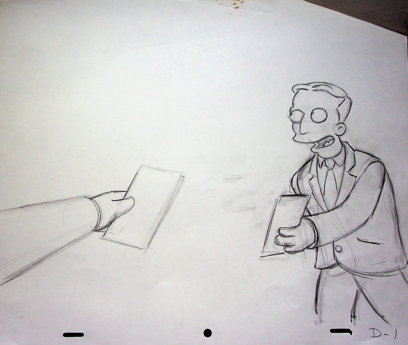 The Simpsons Production Hand Drawn Animation Pencil 20th Century Fox