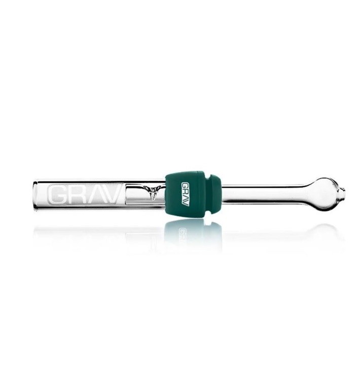 GRAV® GLASS BLUNT WITH SILICONE GROMMET, 4” NEW EASY CLEAN DESIGN, DARK TEAL