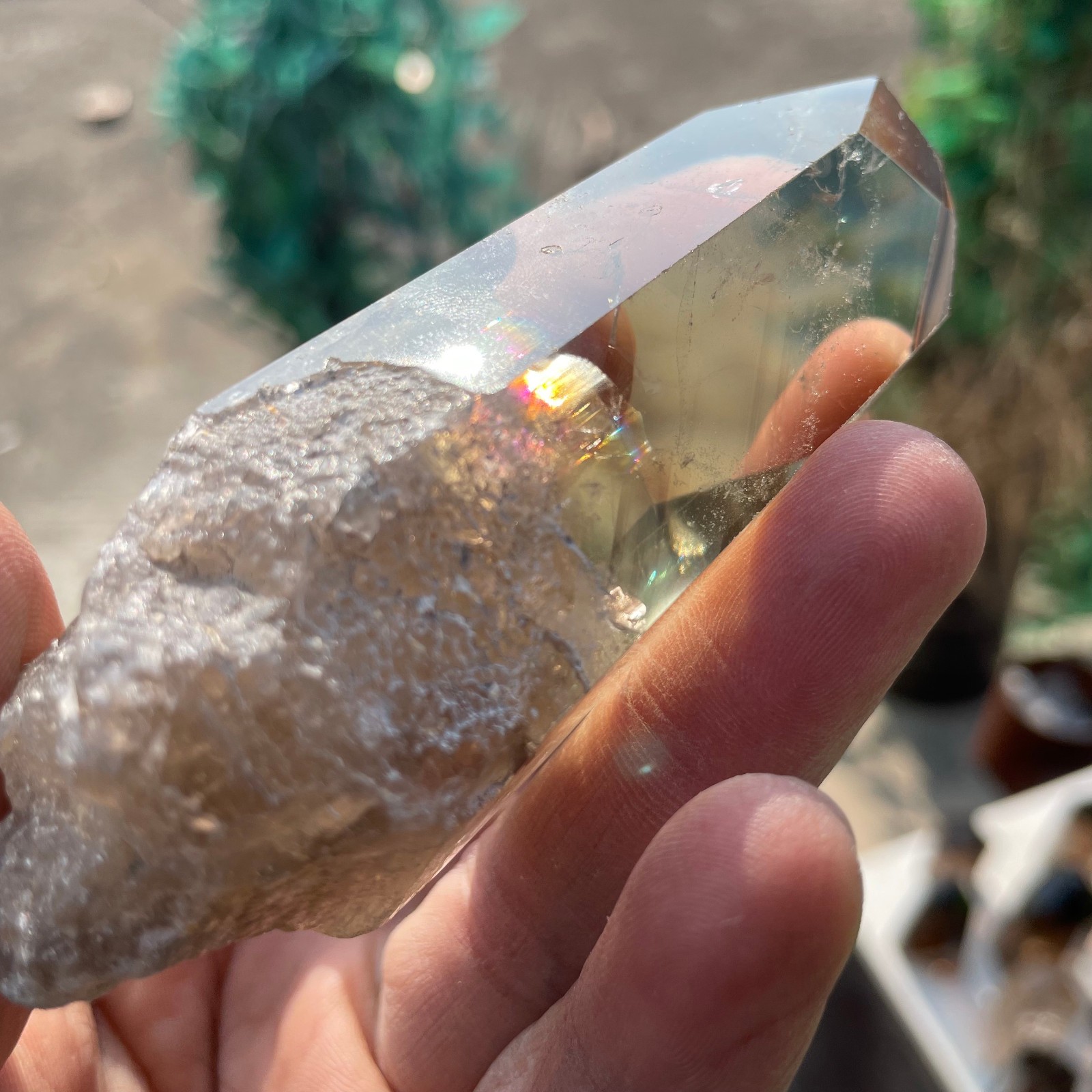 0.33LB Natural Smoky Citrine Quartz tower crystal Obelisk energy Healing D2048