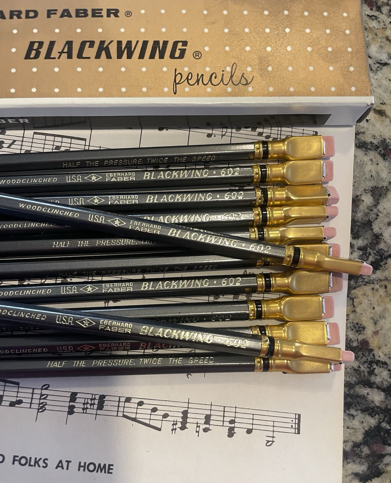 Vtg One (1) Eberhard Faber Blackwing 602 Woodclinched Pencil Unsharpened NO BOX