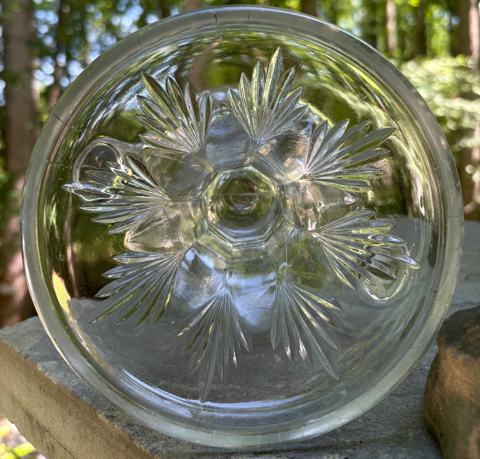 Antique EAPG Double-Handed Clear Glass Kerosene Oil Lamp – Circa 1890’s