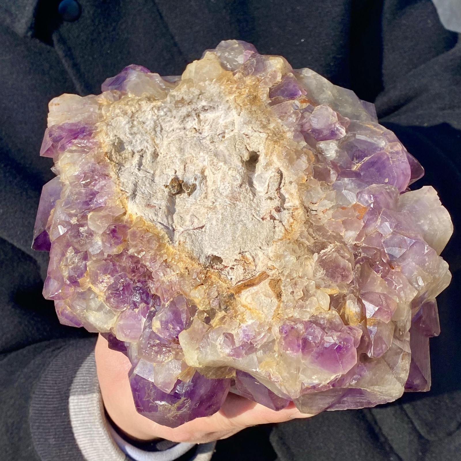 9.03LB Natural amethyst Cluster Quartz Crystal backbone mineral Specimen Healing