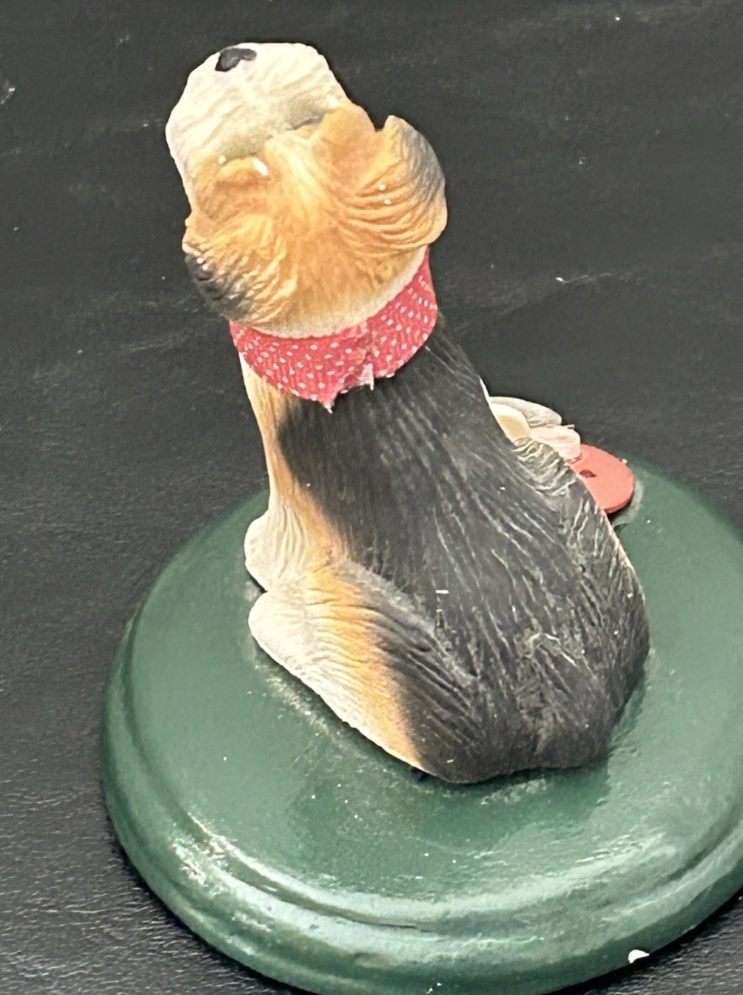Vintage 2015 Byers Choice The Carolers Tri-color Dog Figurine Terrier Sewing