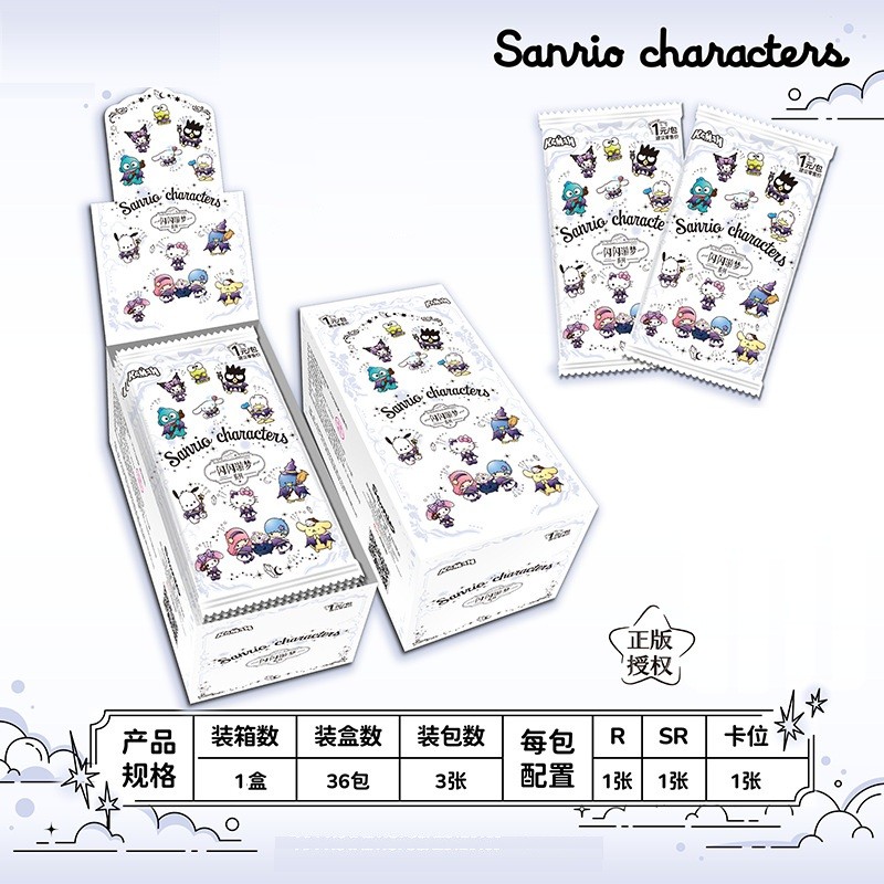 KM Sanrio Characters Collection Trading Card Sealed Box Booster Box – 36 Packs