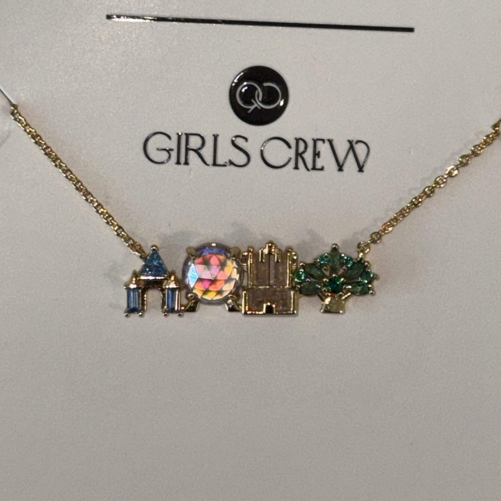 2025 Disney X Girls Crew Walt Disney World Four Parks Icons Necklace Castle WDW