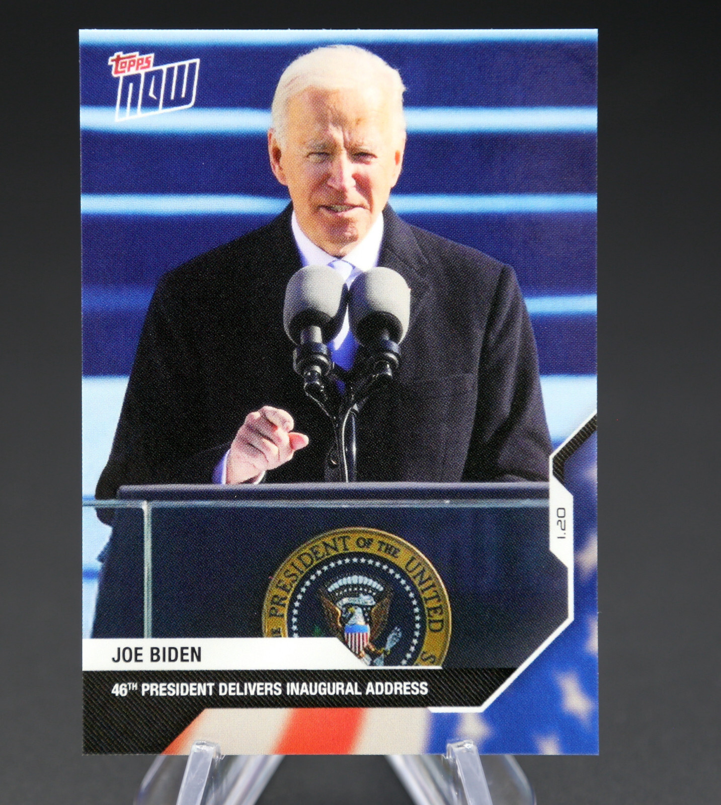 2020 Topps Now Election JOE BIDEN #15 46th President Inaugural 🇺🇸 PR /7,641