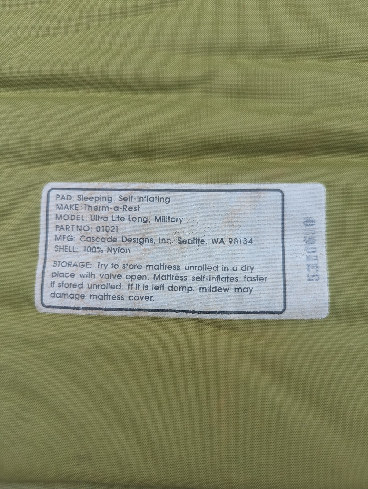 US Military Self Inflating Sleeping Mat Pad Mattress Rucksack Hiking Waterproof