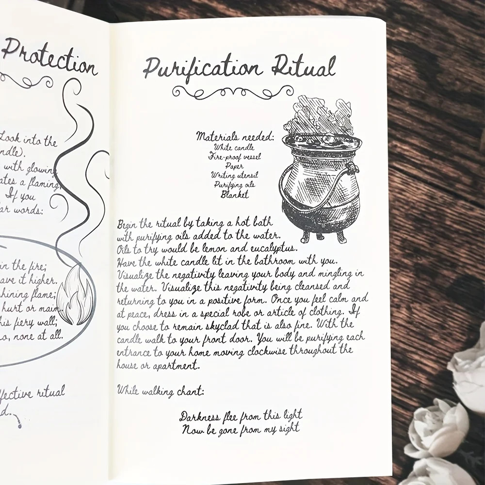 Old Witch Spells Book Essential Tool for Beginner Witches and Wizards Holiday