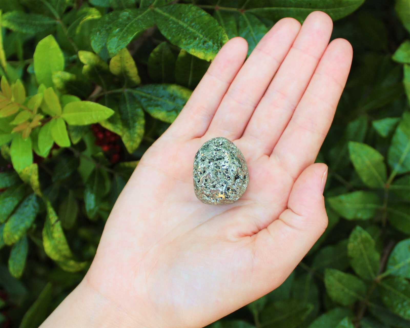Wholesale Bulk 1 lb Lot Pyrite Tumbled Stone (Crystal Healing Fools Gold)