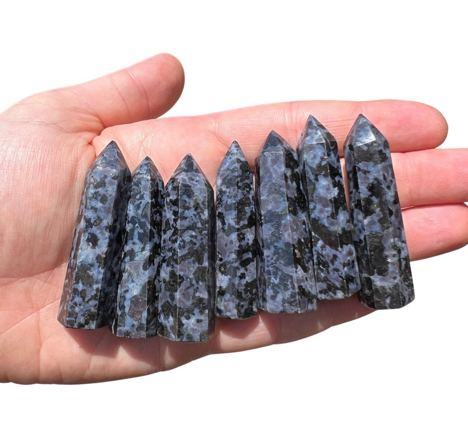 Indigo Gabbro Point (Mystic Merlinite), Natural Indigo Gabbro from Madagascar
