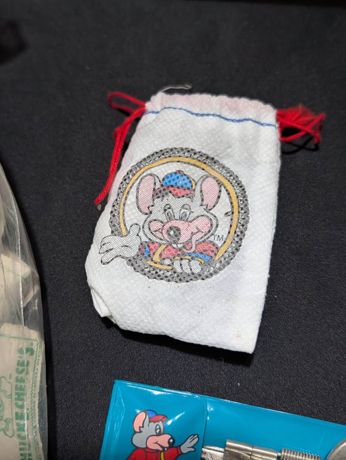 Huge 90s Vintage Chuck E Cheese Lot of Game Tickets Bag Full Plus Notepad & Bag