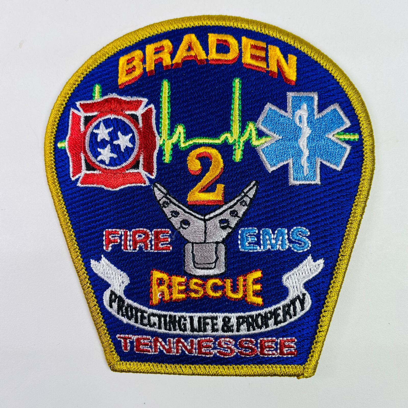 Braden Fire #2 Rescue EMS Tennessee Patch D4