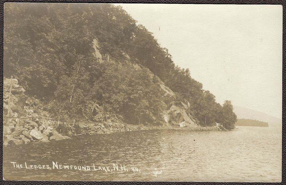 New Found Lake, NH Pre-1920 RPPC The Ledges – Eastern Illustrating Co. #49
