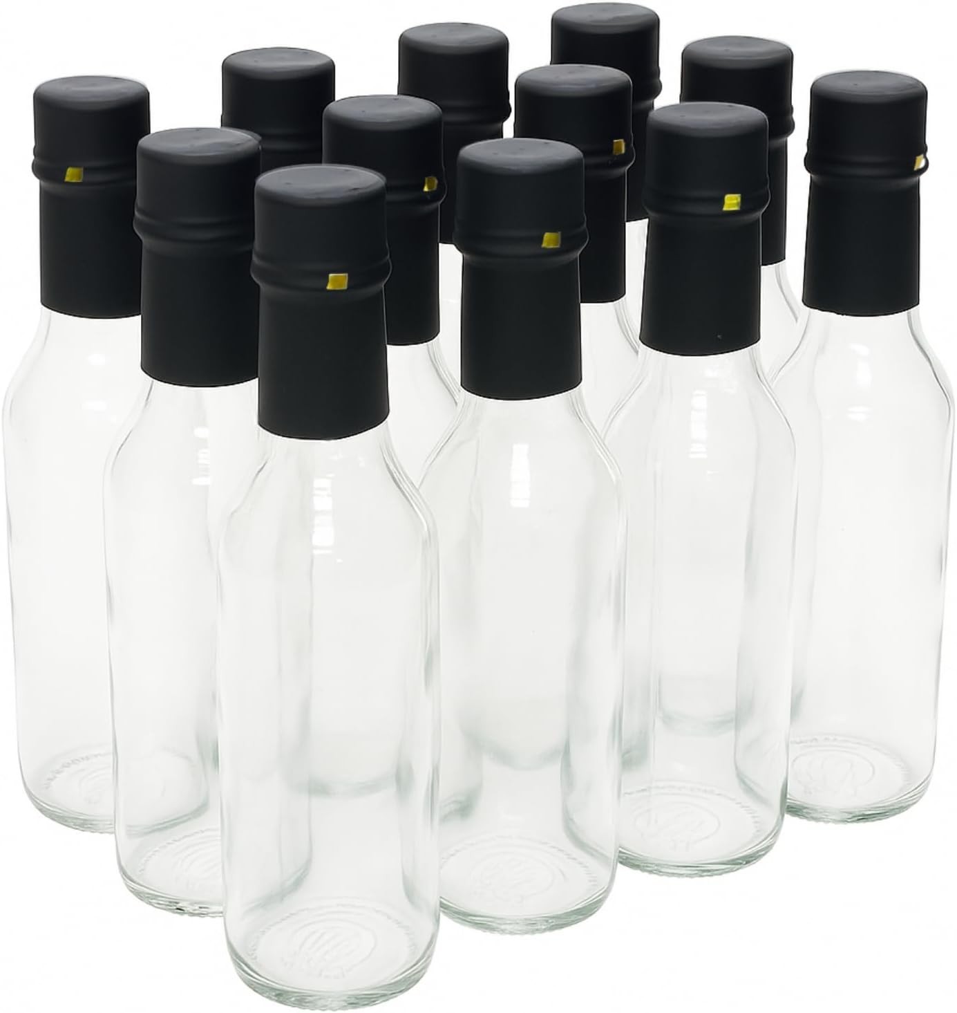Versatile 5 Oz Clear Glass Bottles with Dishwasher Safe Design – 12 Count