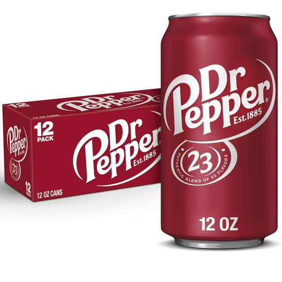 Dr Pepper Soda Pop, 12 fl oz, 12 Pack Cans – Free Shipping