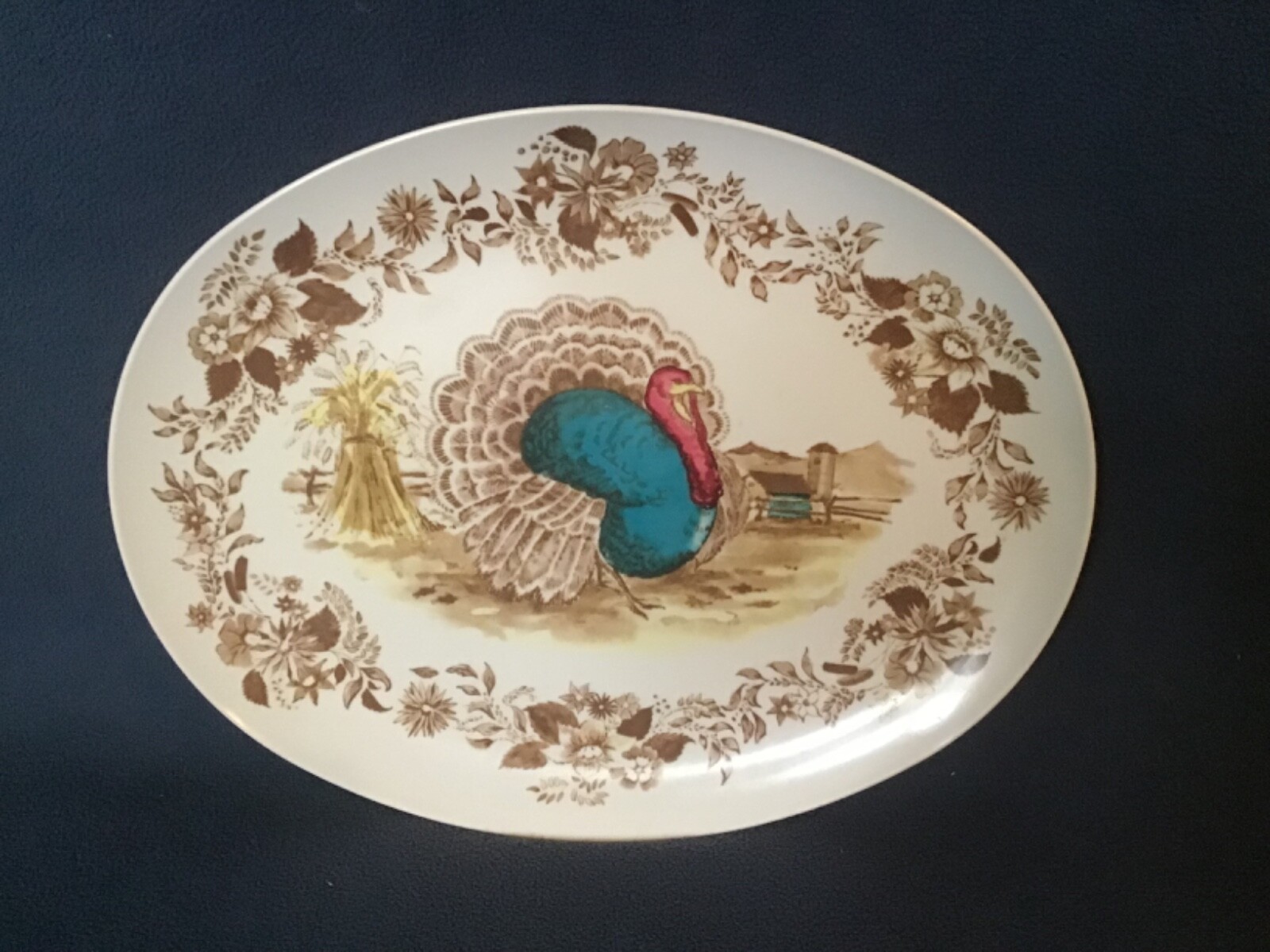 Large 16″ Royal Nottingham Melmac by Northern Turkey Platter Thanksgiving