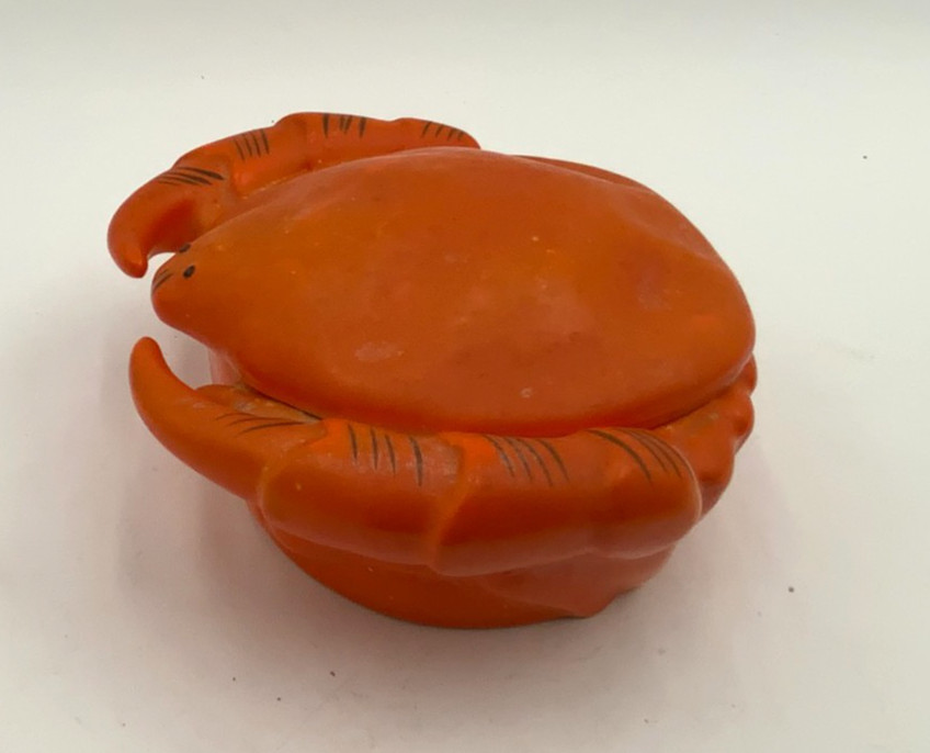 Individual Vintage Kikusui Ceramic Lidded Crab Cocktail Bowl 5″