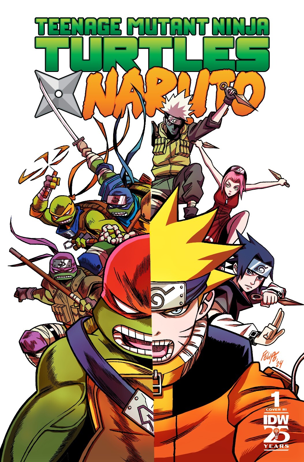 Teenage Mutant Ninja Turtles x Naruto (2024) #1 2 3 4 IDW COVER SELECT