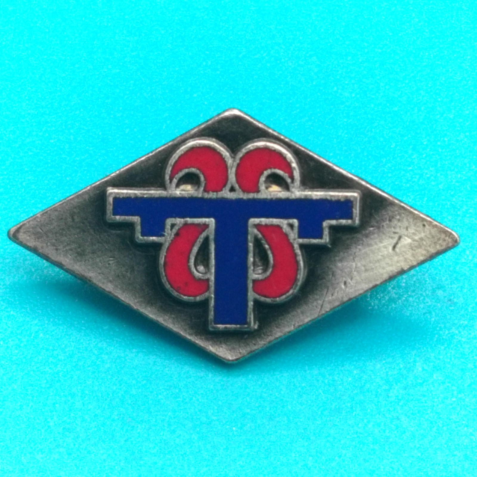Camp Fire Girls Charlotte Joy Farnsworth Award Pin VTG Enamel Silver Tone