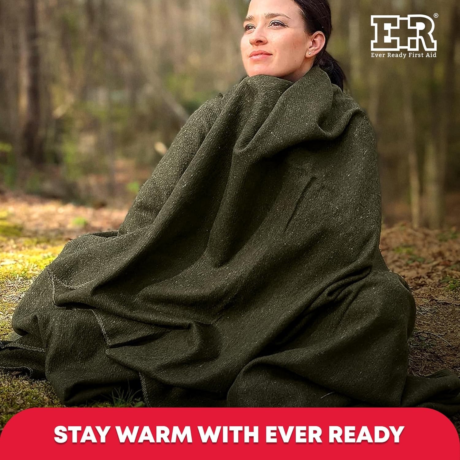 US Military Wool Blanket (80% Wool) Thick Washable 66″ x 90″ Heavy Wool Blanket