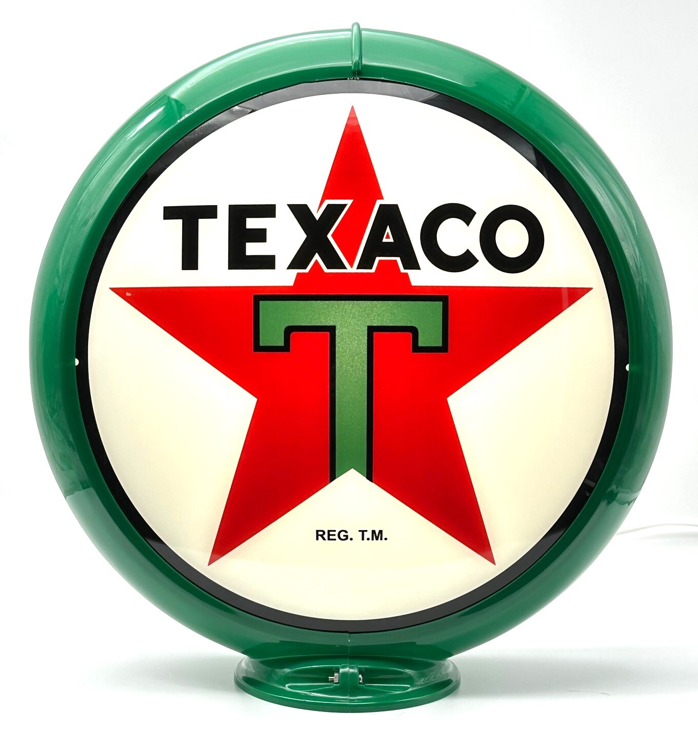 TEXACO STAR 13.5″ Gas Pump Globe – SHIPS FULLY ASSEMBLED! READY FOR YOUR PUMP!!