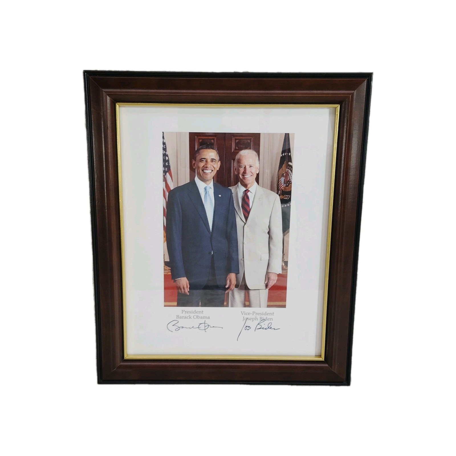 Joe Biden „46th US President Barack Obama Oval Office“ Signed Framed Photo