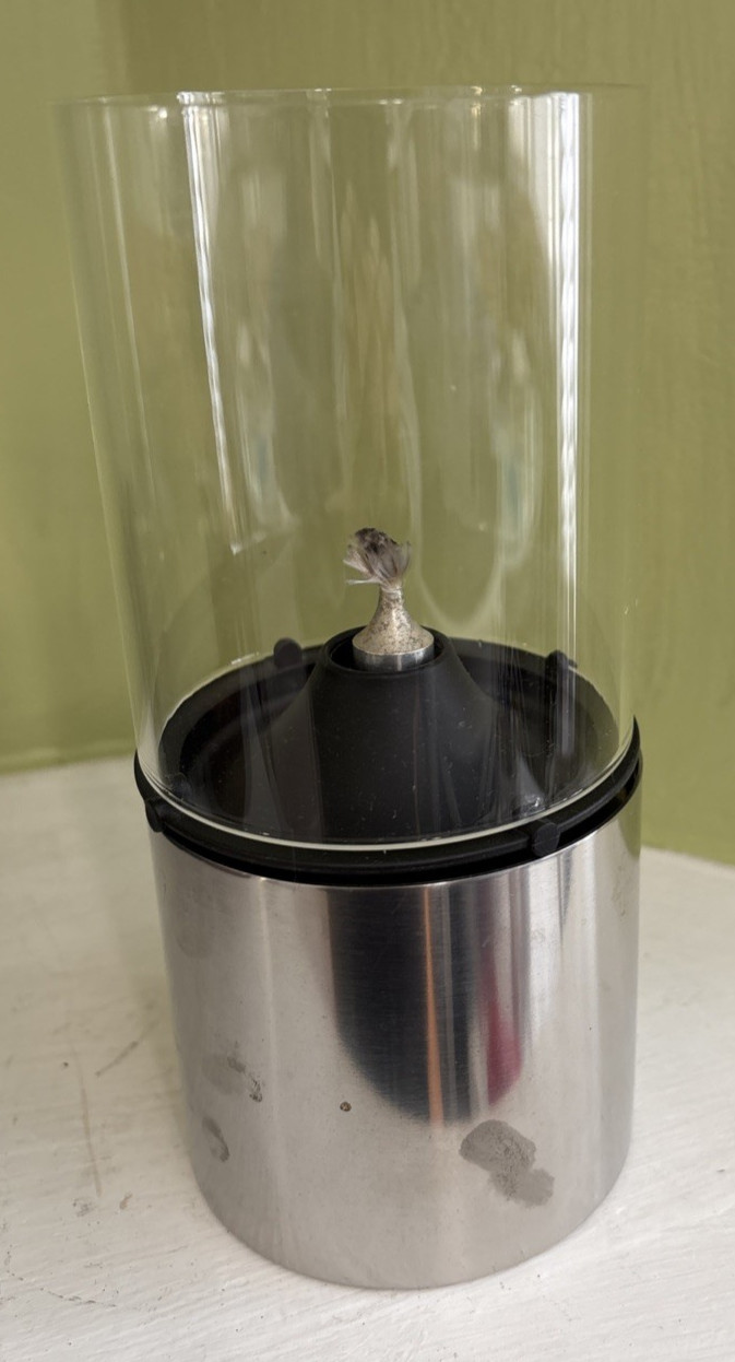 Stelton oil lamp by erik magnussen stainless steel