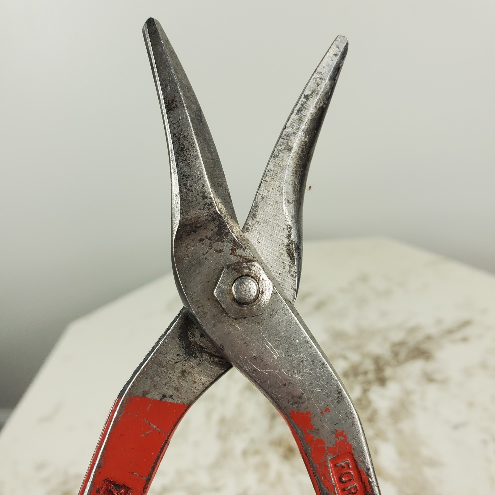 Vintage Heavy Duty Drop Forged in USA Tin Snips 10 Inches #9142
