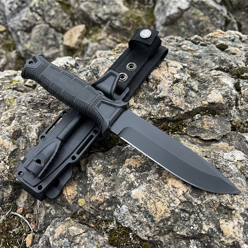 5Cr Steel Outdoor Fixed Blade, Anti-Slip Handle & Tactical Sheath for Camping