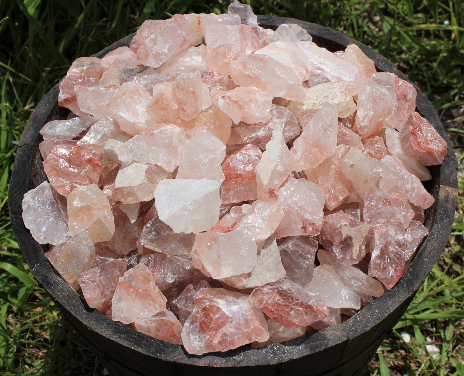 1/2 lb Bulk Lot Natural Rough Fire Quartz Crystal, Raw Hematoid Mineral (8 oz)