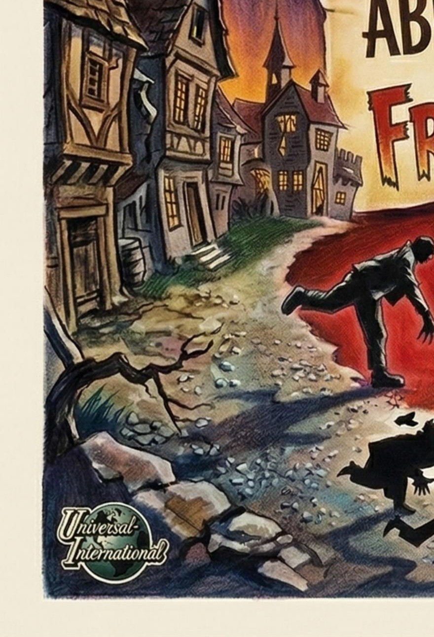 Abbott & Costello Meet Frankenstein Dracula Wolfman Poster Print Matte Glossy
