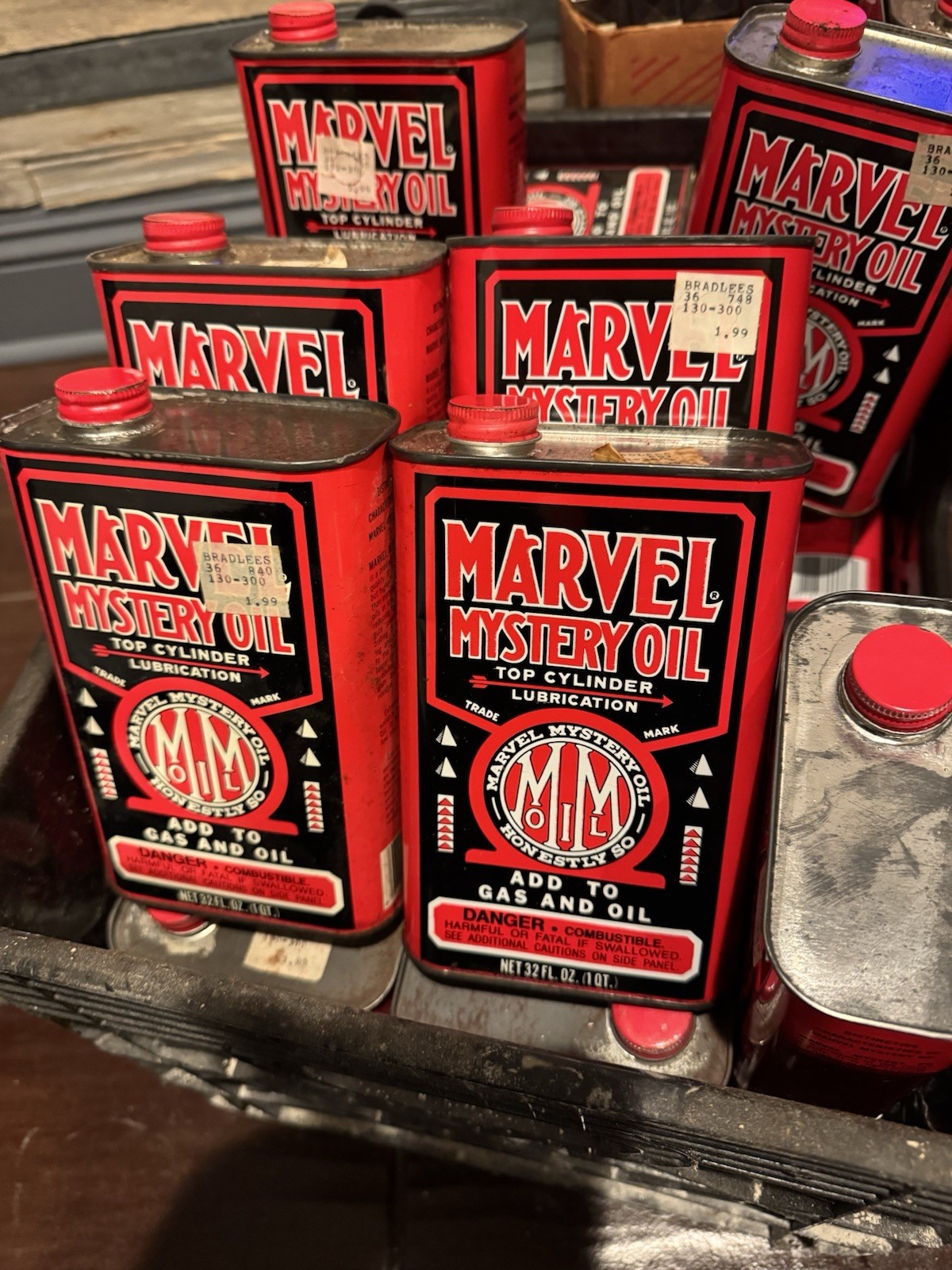 Marvel Mystery Oil Vintage 32oz 1Qt Quart NOS ALL CANS FULL, NEVER OPENED!!